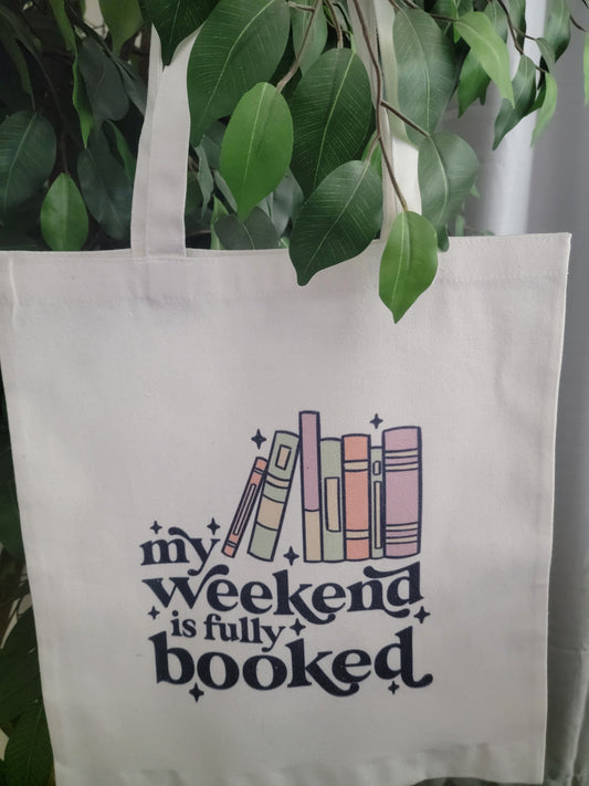 My Weekend is Fully Booked Canvas Tote Bag